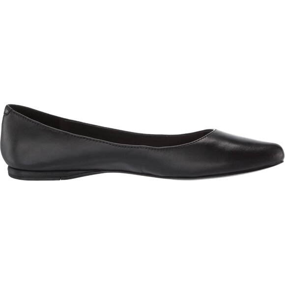 Nine West Women's Black Leather Closed Pointed Toe Speakup Ballet Flats Shoes - Picture 6 of 8